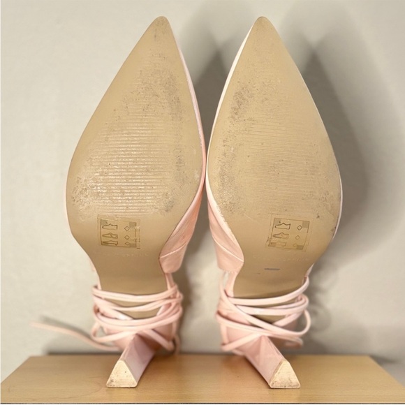 Call It Spring Blush Pink Patent Lace-Up 4” Triangle Block Heels – Size 7 EUC - Picture 14 of 15
